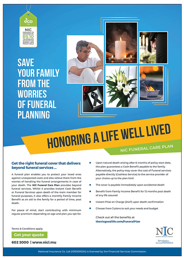 NIC Funeral Plan NIC Mauritius